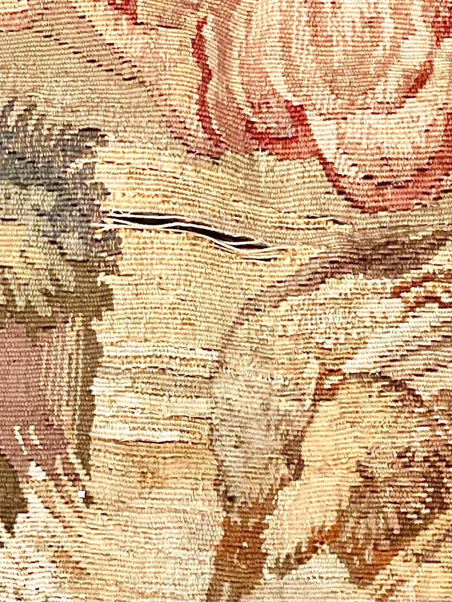 7321.0 French Aubusson Pastoral Tapestry Featuring A Gallant Scene, Late 19th Century photo