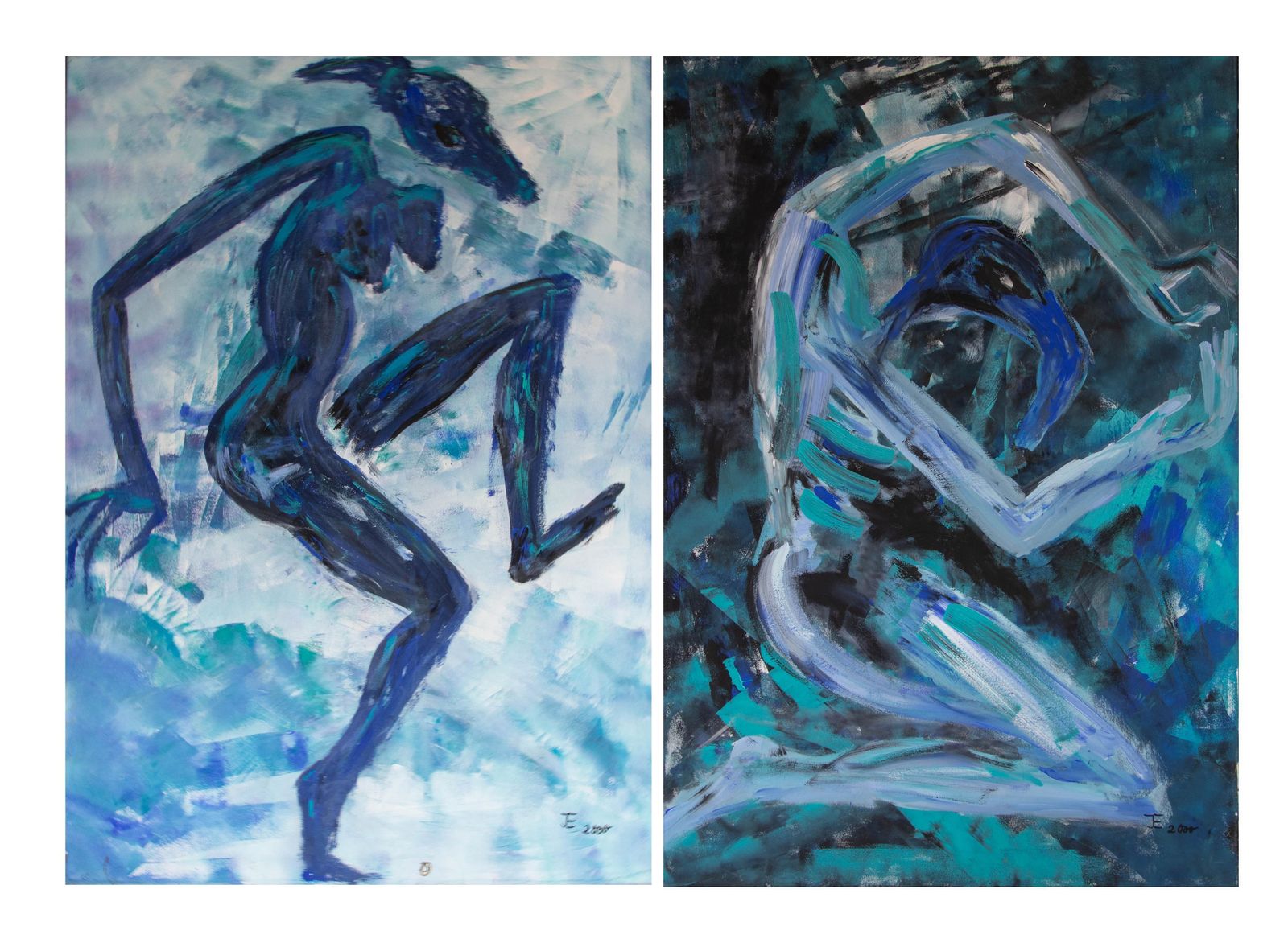 Ingrid Stolzenberg 'Male Chimera' German Post Expressionism Painting photo vinterior