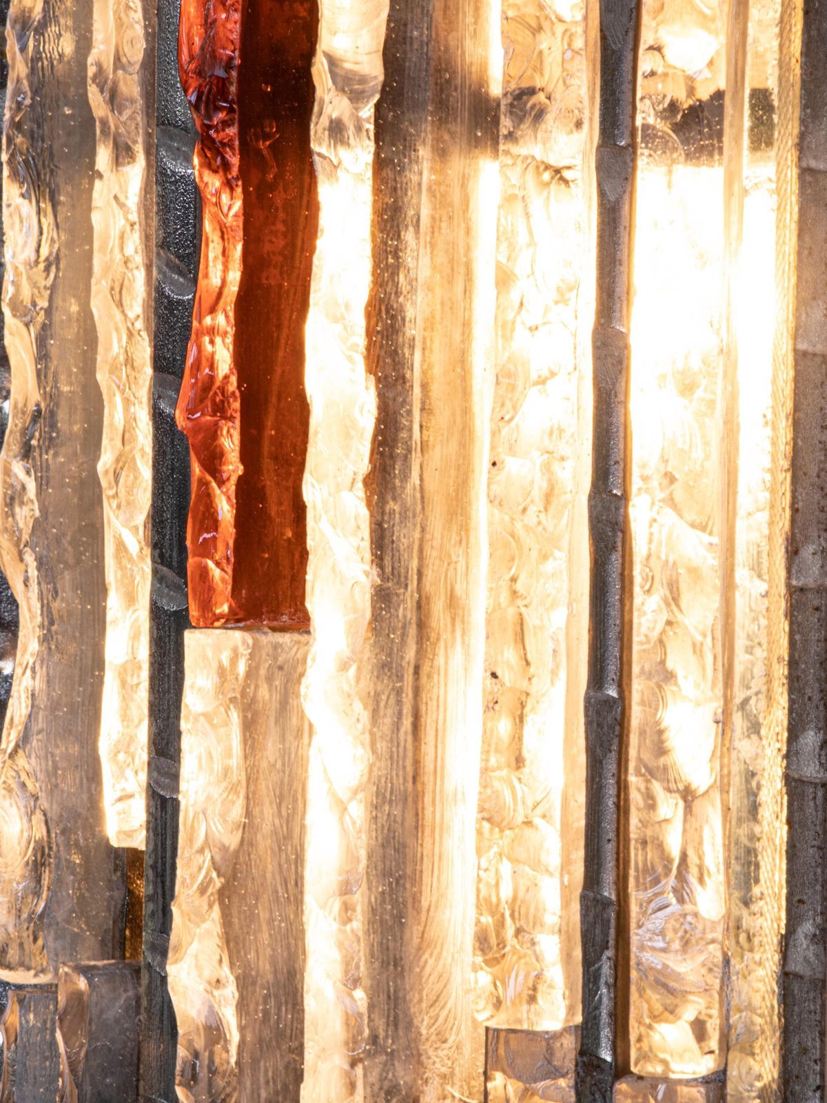 Huge Poliarte 34" Brutalist Wall Sconce By Biancardi & Jordan Arte, Italy 1970 photo vintage