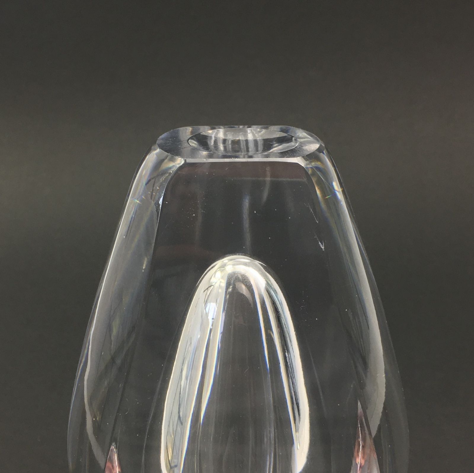 Signed Mid Century Scandinavian Glass Vase By Mona Morales Schildt For Kosta, Sweden, 1950s photo buy