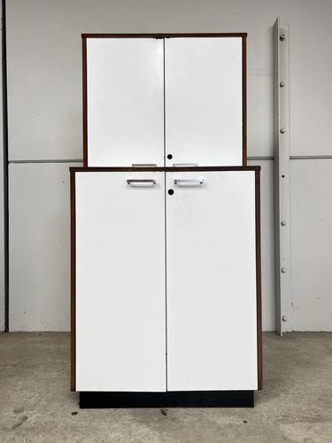 Vtg Late Mid Century Medical Cabinet Sideboard Wall Unit Retro Bookcase photo for sale