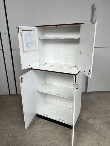 Vtg Late Mid Century Medical Cabinet Sideboard Wall Unit Retro Bookcase photo 166.0