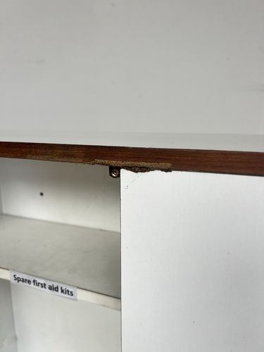 photo buy Vtg Late Mid Century Medical Cabinet Sideboard Wall Unit Retro Bookcase