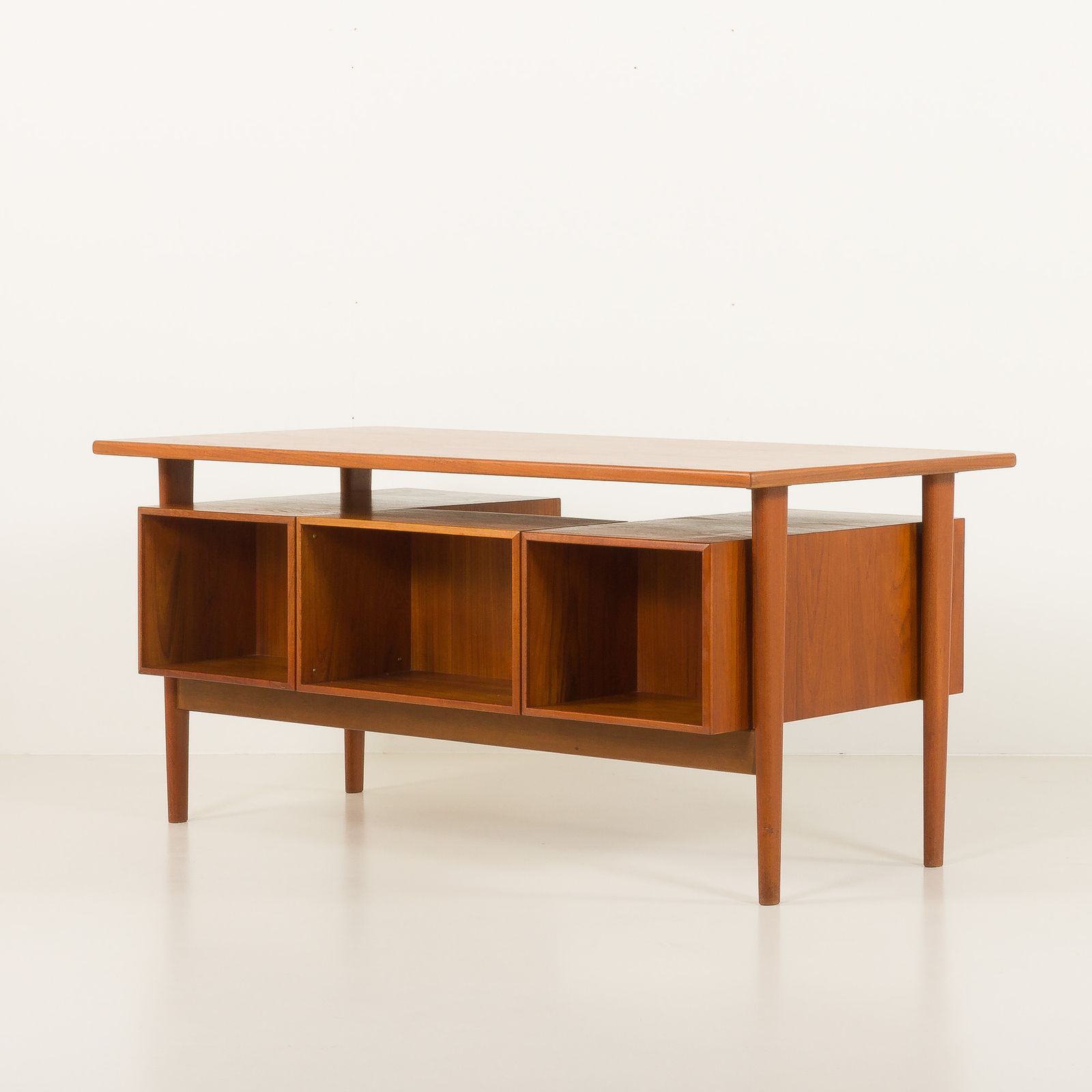 Danish Teak Executive Desk Attr. To Kai Kristiansen, 1960s photo vintage