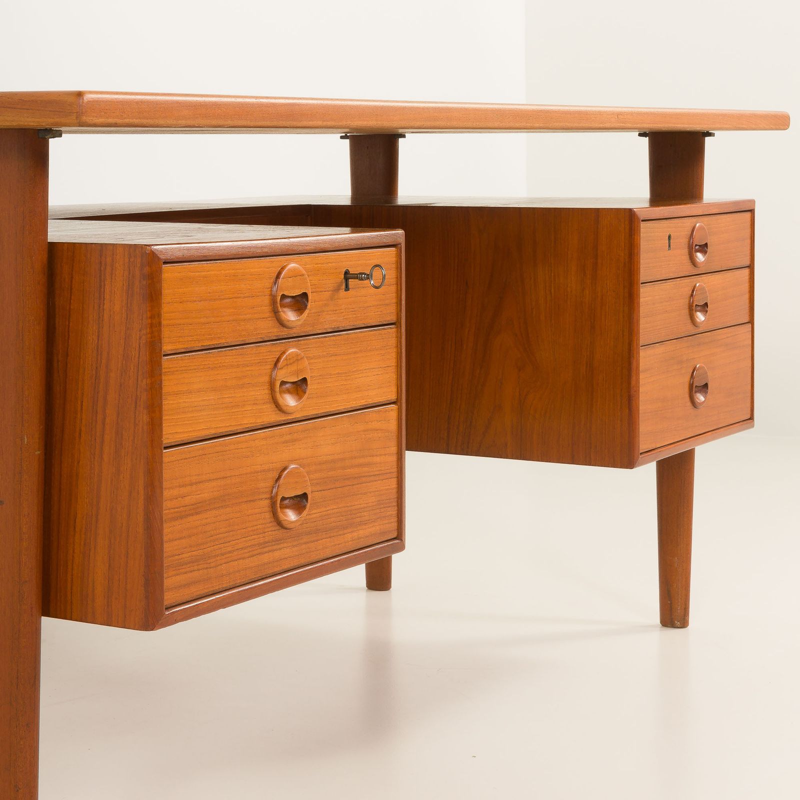photo buy Danish Teak Executive Desk Attr. To Kai Kristiansen, 1960s
