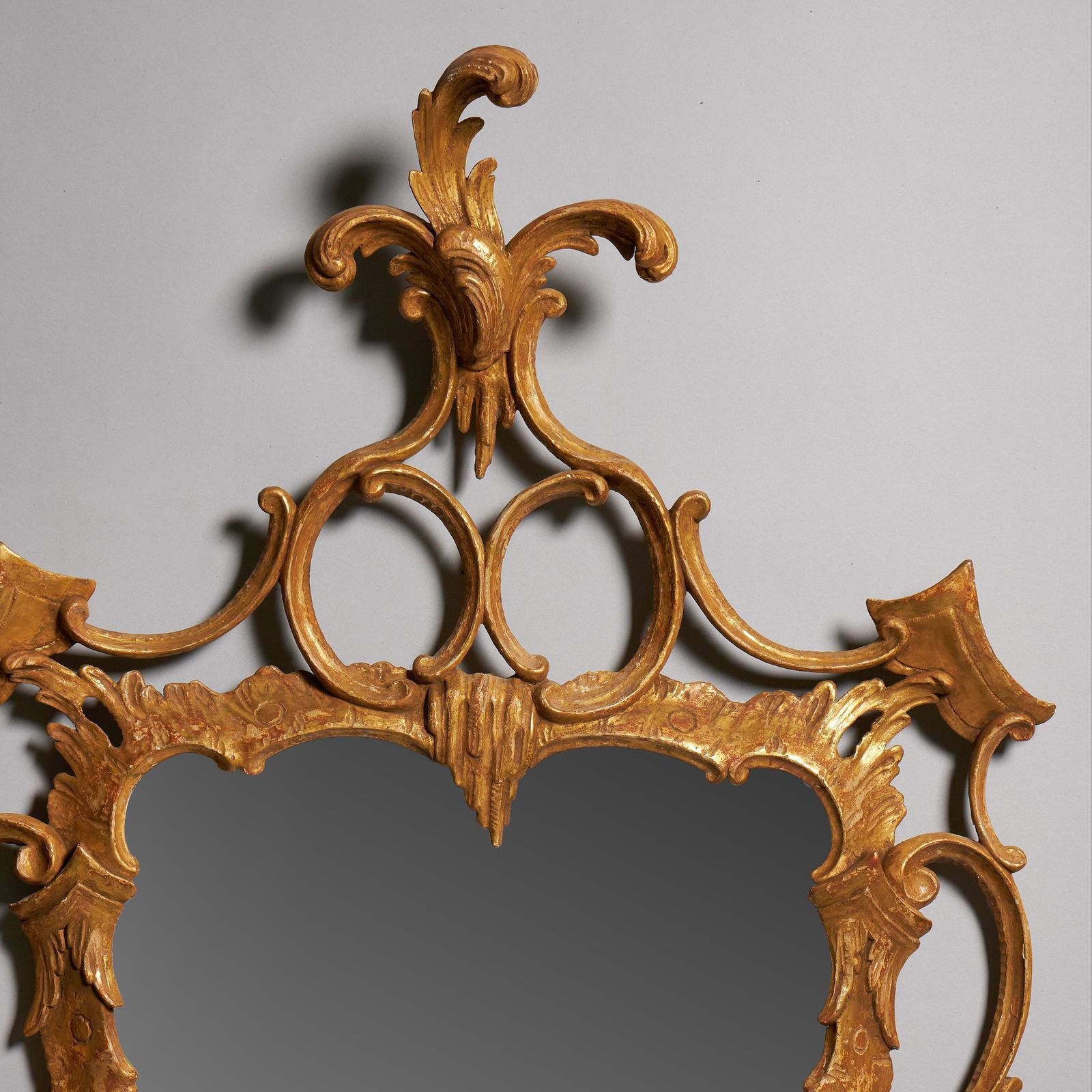 Rare Pair Of George III 18th Century Rocco Giltwood Mirrors, Circa 1760 1770 photo furniture