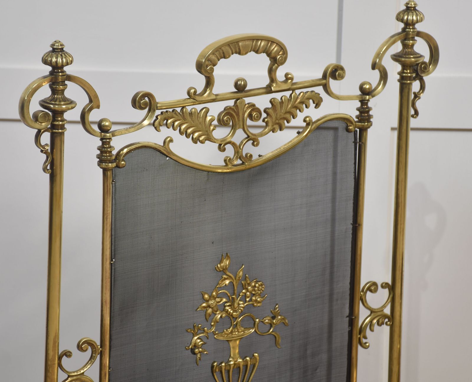 Brass Fire Screen photo vintage