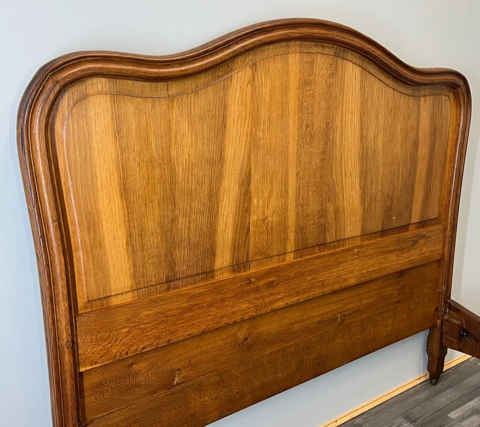 photo for sale Antique French Bed Frame Double Size Elegant Carved Design Headboard  Lot 3711