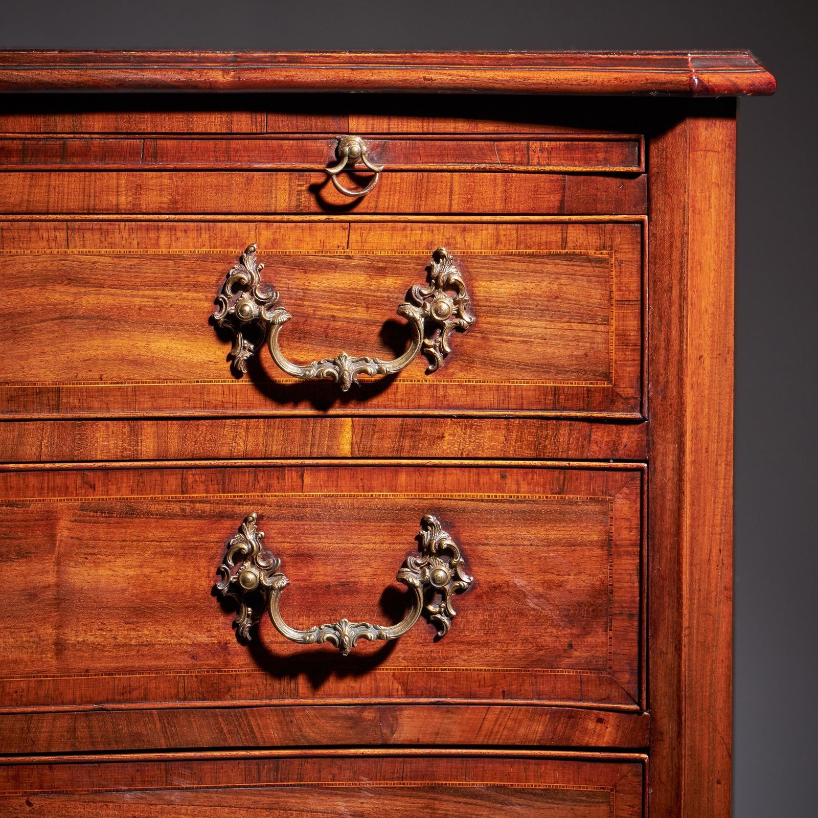 Important 18th Century Goncalo Alves Serpentine Chest Signed J N Teague 1779 photo 15900.0