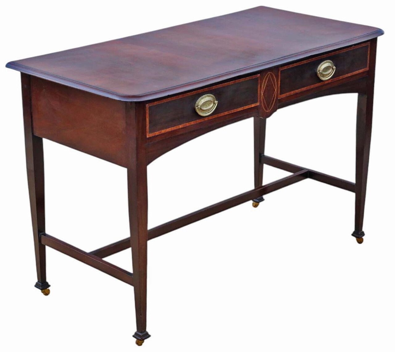 Antique C.1900 Fine Quality Inlaid Mahogany Writing Desk / Dressing Table