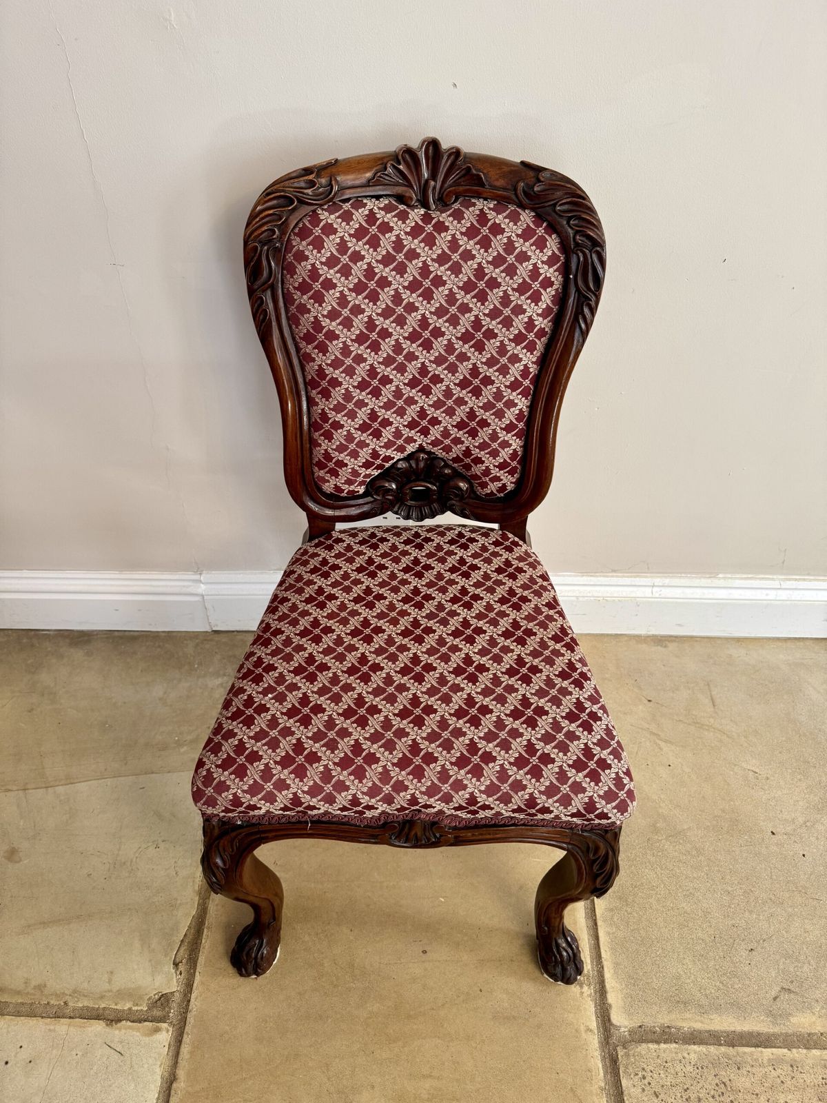 Outstanding Quality Set Of Four Antique Carved Rosewood Dining Chairs photo Furniture