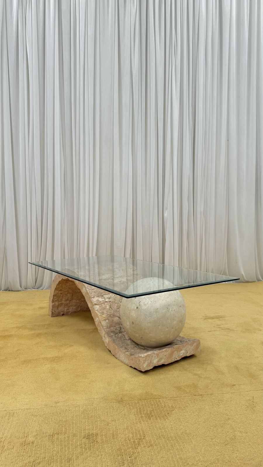 Fabulous Mactan Stone Coffee Table By Magnussen Ponte, 1980's. Italy. photo for sale