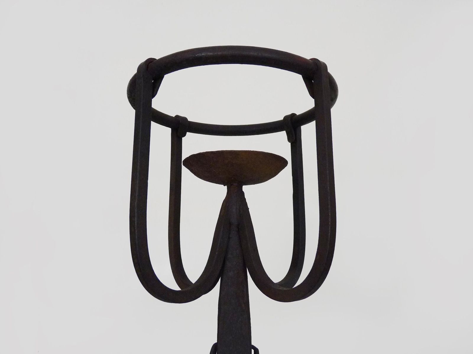 Pair Of Wrought Iron Firedogs With Antique 19th Century Fireplace Tools photo for sale