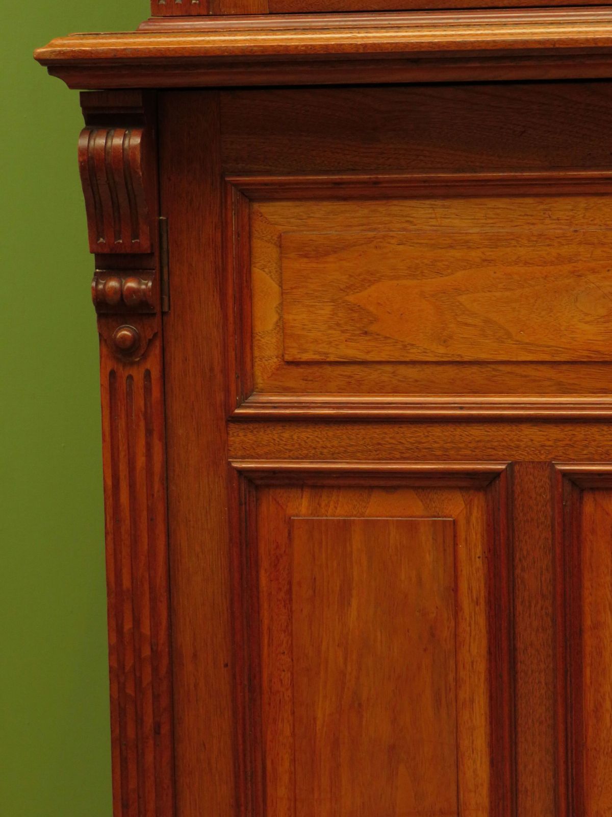 Antique Lockable Two Part Cabinet With Glazed Top photo 595.0