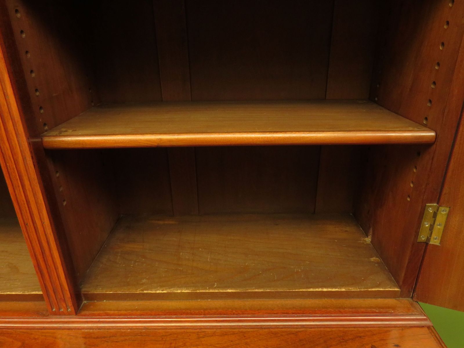 photo furniture Antique Lockable Two Part Cabinet With Glazed Top