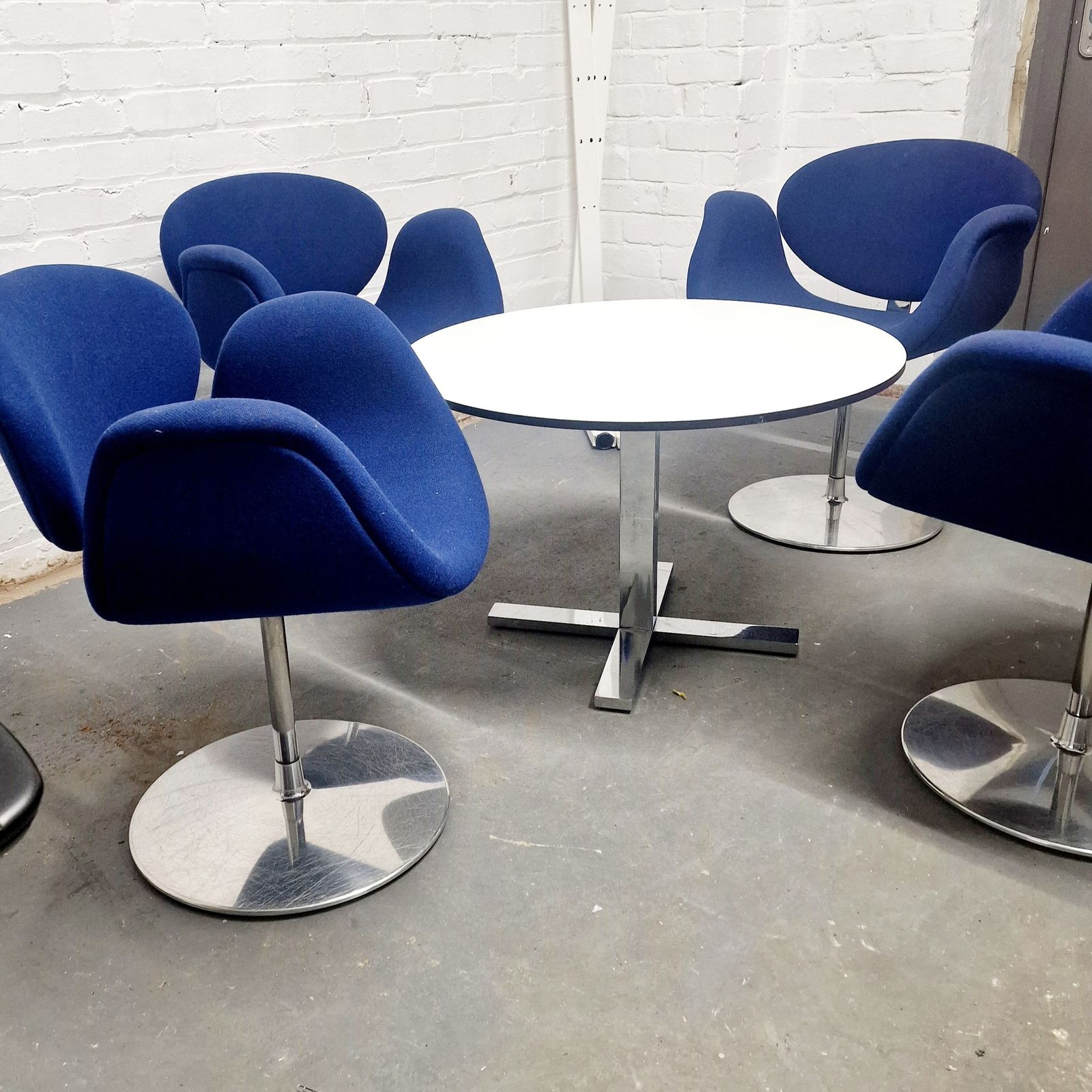 Retro Set Of 4 Artifort Little Tulip Chairs By Pierre Paulin Hard To Find! photo vintage