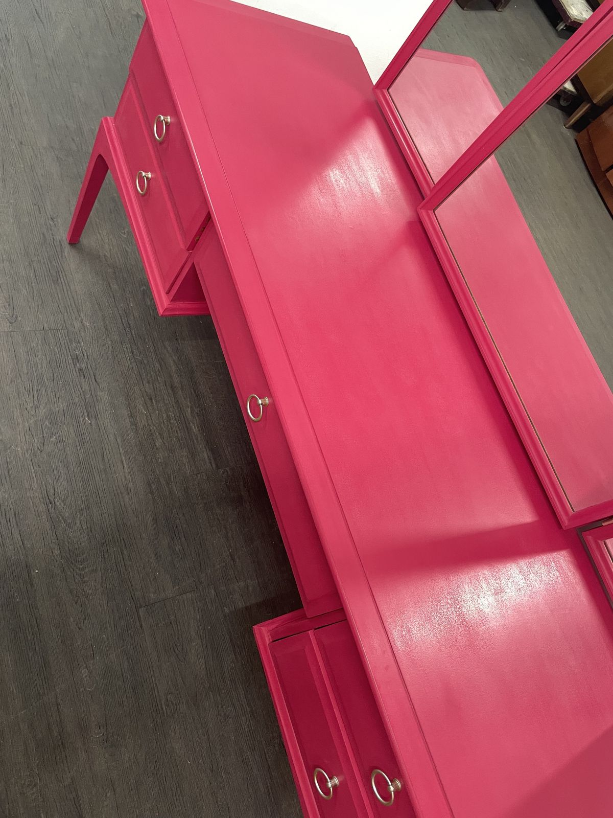 Furniture Hot Pink Stag Dressing Table, 1960s photo