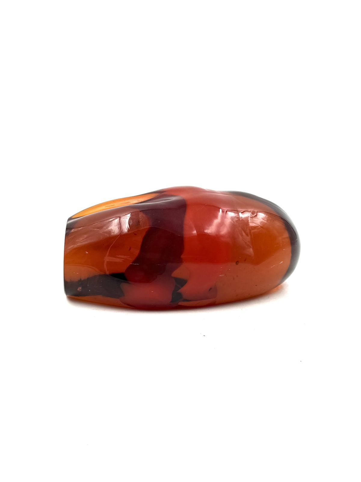 240.0 Space Age Murano Orange Glass Presse Papier, Italy 1960s photo