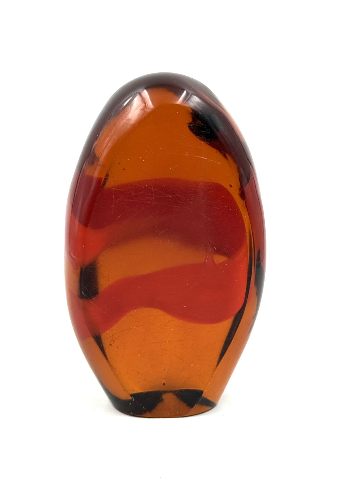 photo vintage Space Age Murano Orange Glass Presse Papier, Italy 1960s