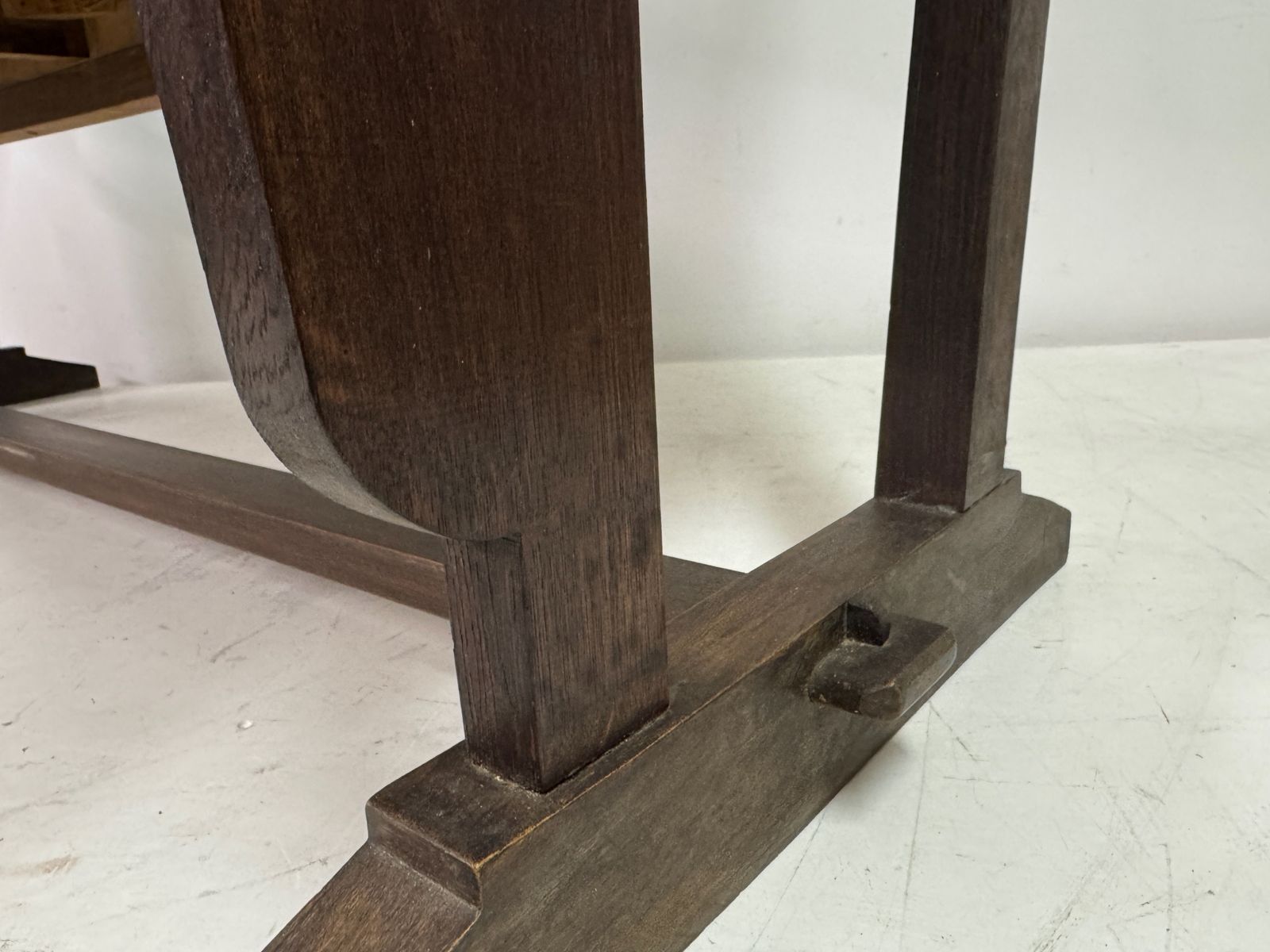 1950s French Rush Seat Bench In The Style Of Charles Dudouyt photo vinterior
