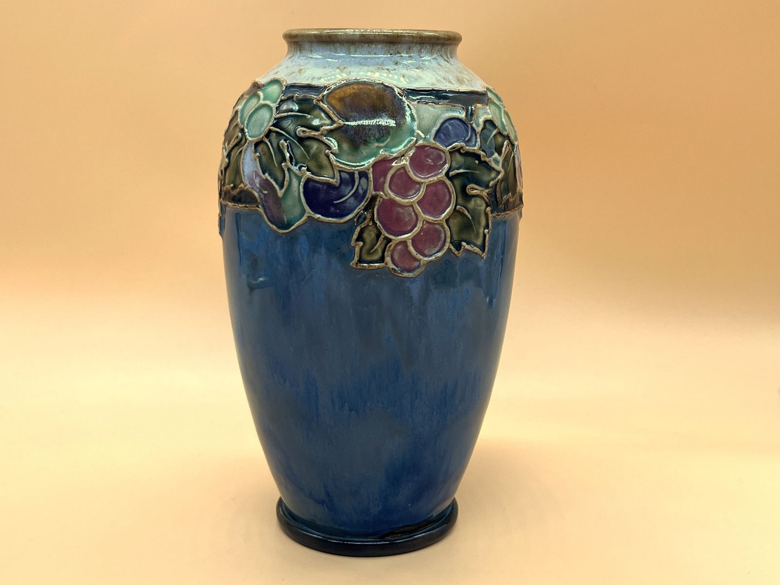 Antique Christine Abbott Royal Doulton Tube Lined Vase. 9336. X8721y. C1910.