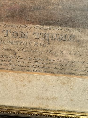 photo furniture Huge  The Celebrated Tom Thumb By F.C.Turner 1772 1846 Engraved H.Pyall Framed