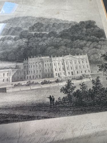 photo furniture Sir J Wyatville R Sears West View Of Chatsworth The Palace Derbyshire Cavendish