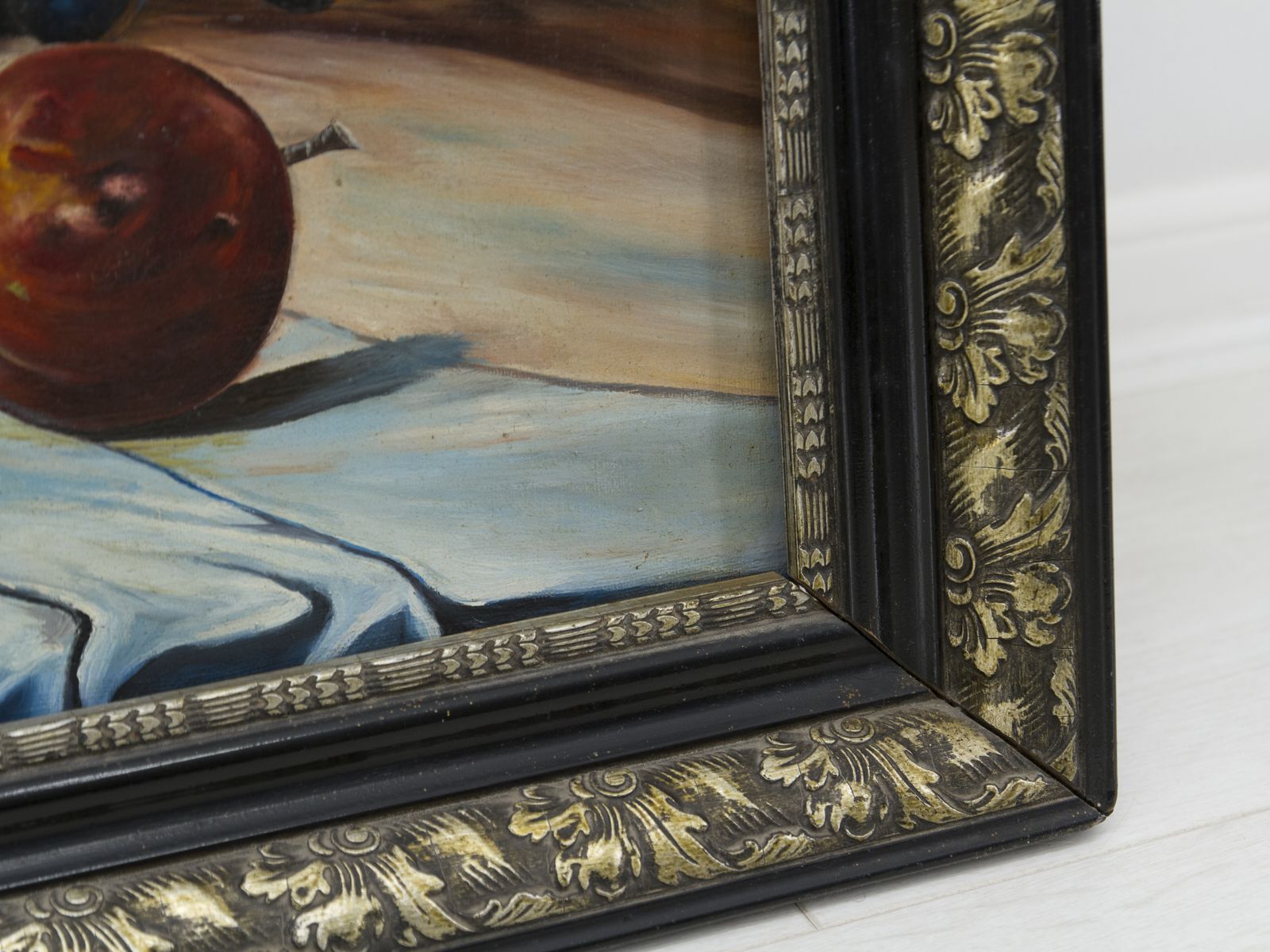 photo furniture Vintage Oil Painting, Moody Still Life With Fruits
