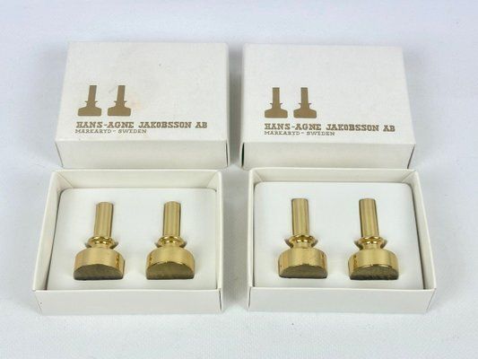 Swedish Brass Candleholder L 92 By Hans Agne Jakobsson For Markaryd, 1970s, Set Of 4 photo buy