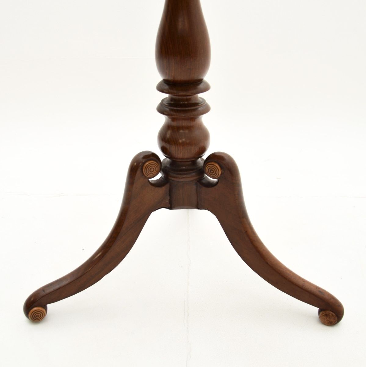 Antique Georgian Inlaid Walnut Snap Top Occasional Table photo vinterior
