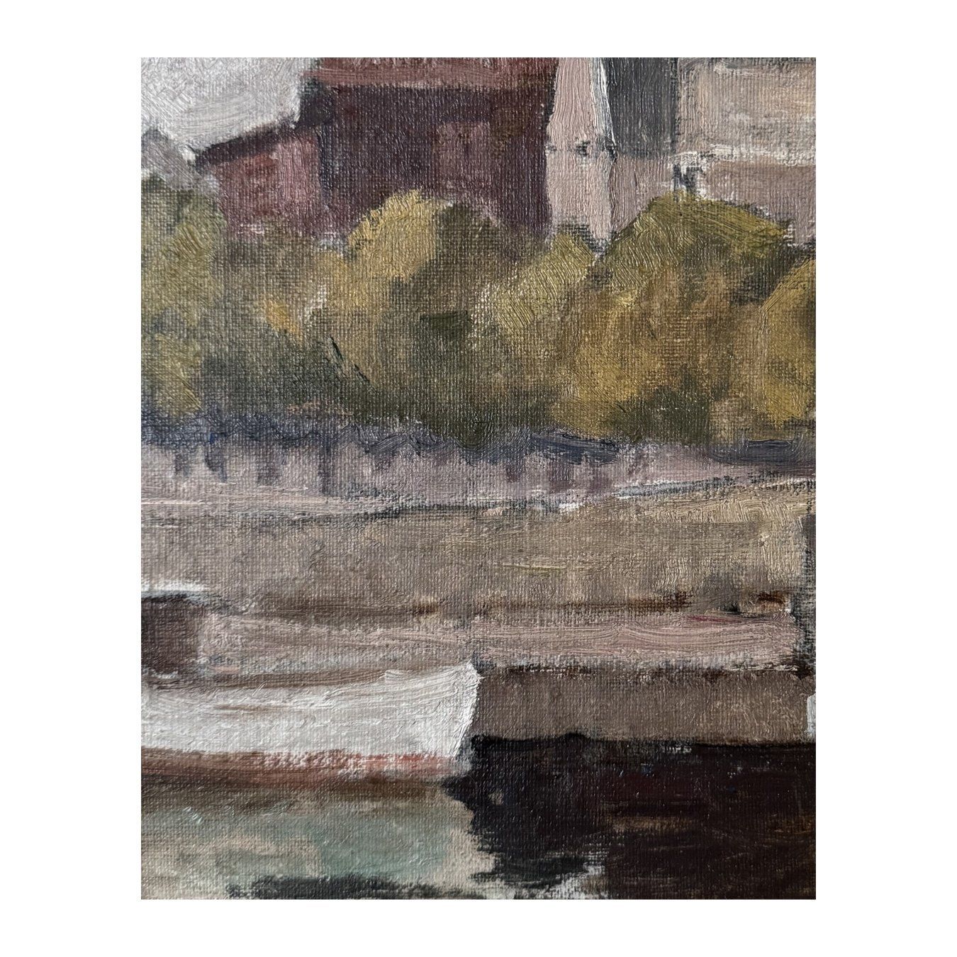 Church On The River, 1950s, Vintage photo Art