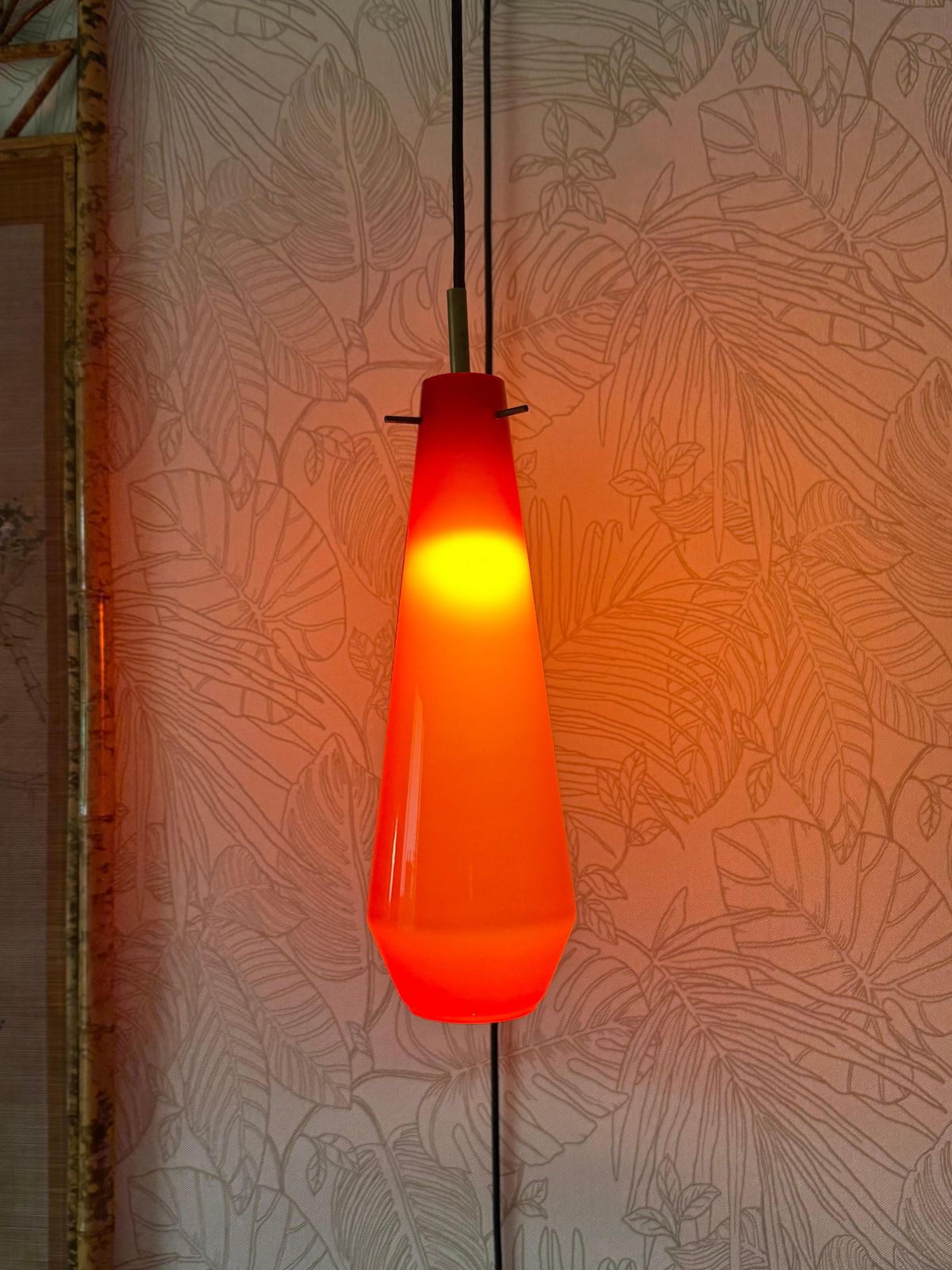Pair Of Vistosi 1950 Green And Red Pendant Bedside Wall Lamps photo Lighting