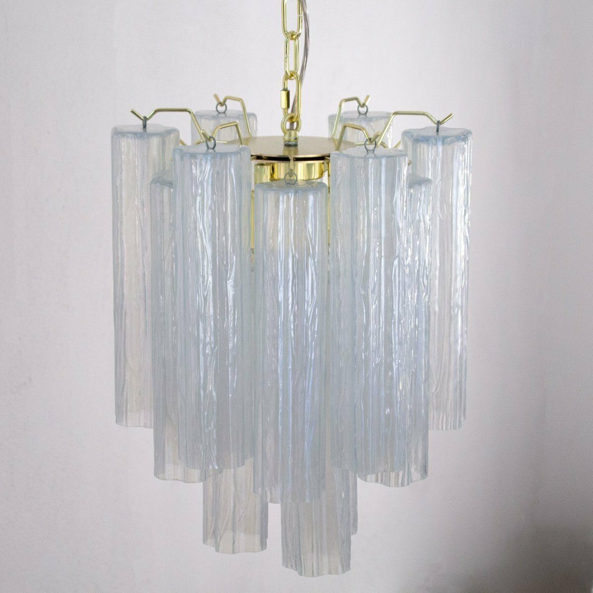 photo furniture Murano Opal Glass Chandelier, Italy, Vintage Style