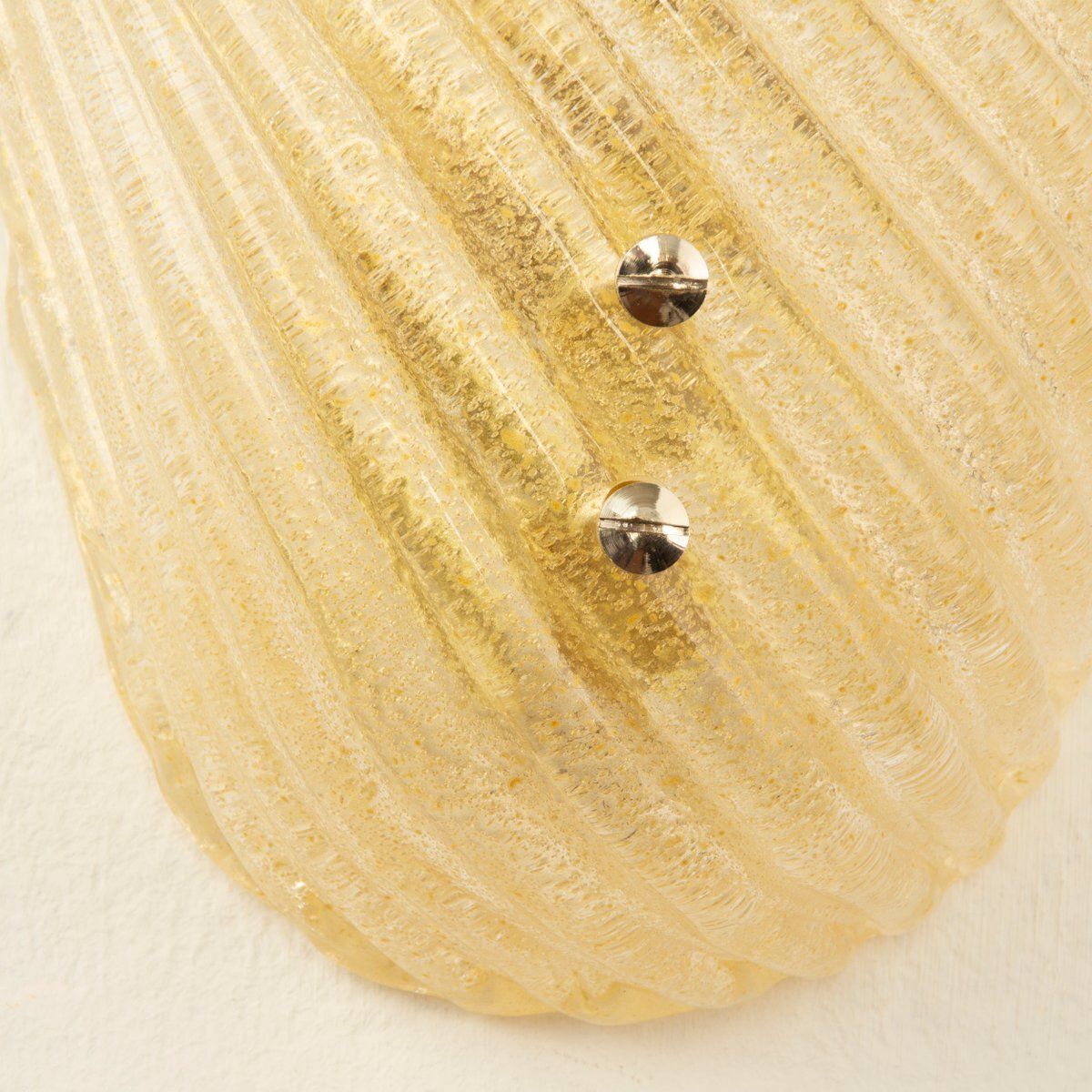 photo for sale Set Of 2 Amber Murano Glass Wall Lamps, 1960s Vintage, Made In Italy Lighting