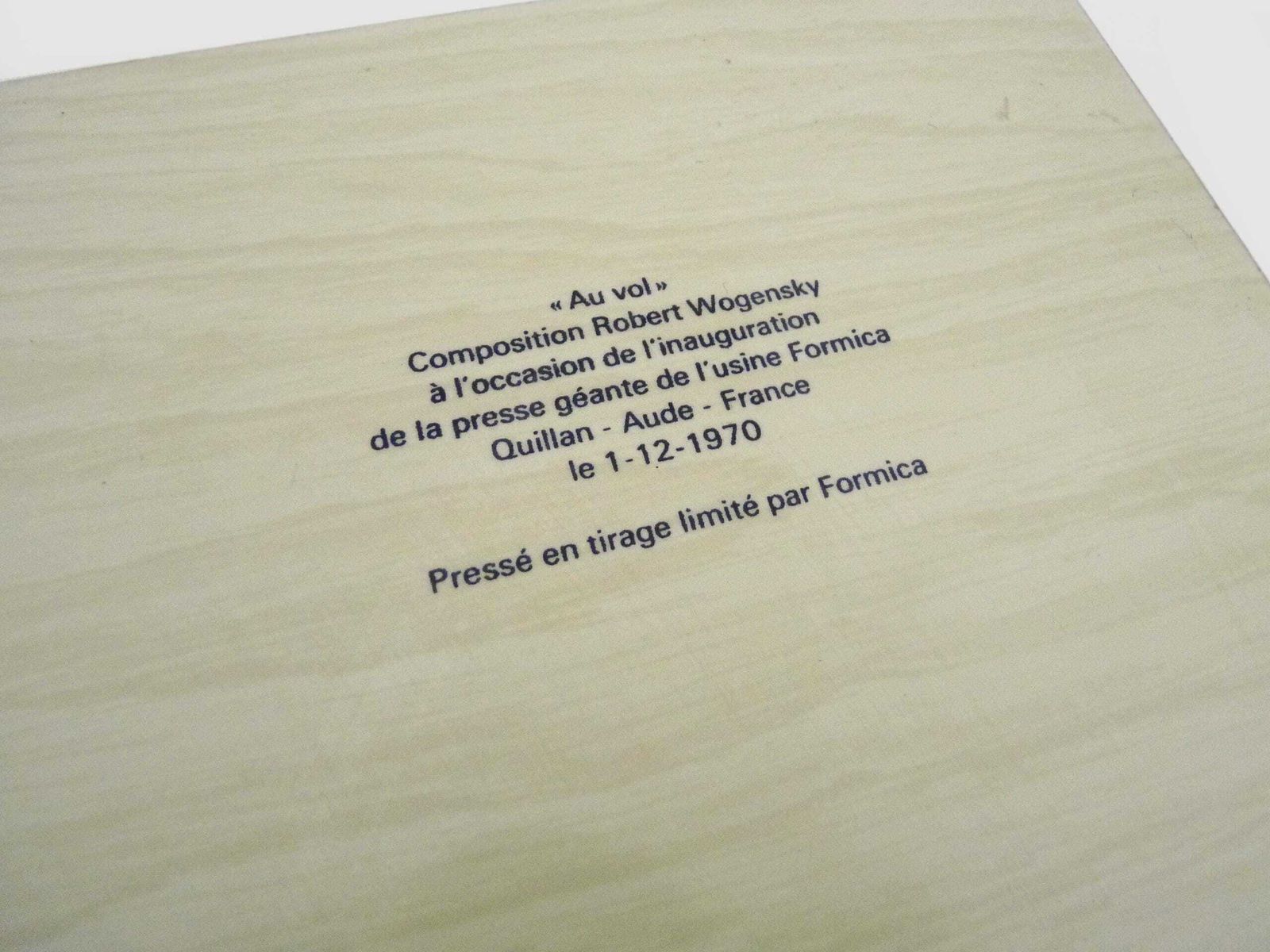 Robert Wogensky (1919 2019)   In Flight. Limited Edition Pressed Painting By Formica photo vintage