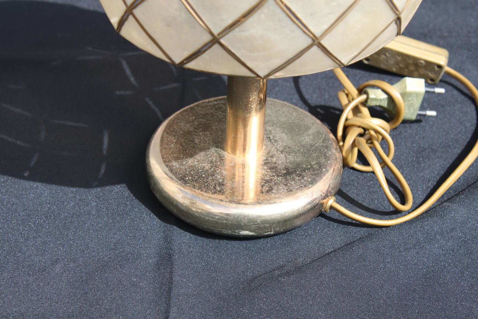 1546.0 Pair Of Decorative Brass Table Lamps Italy 1970 photo