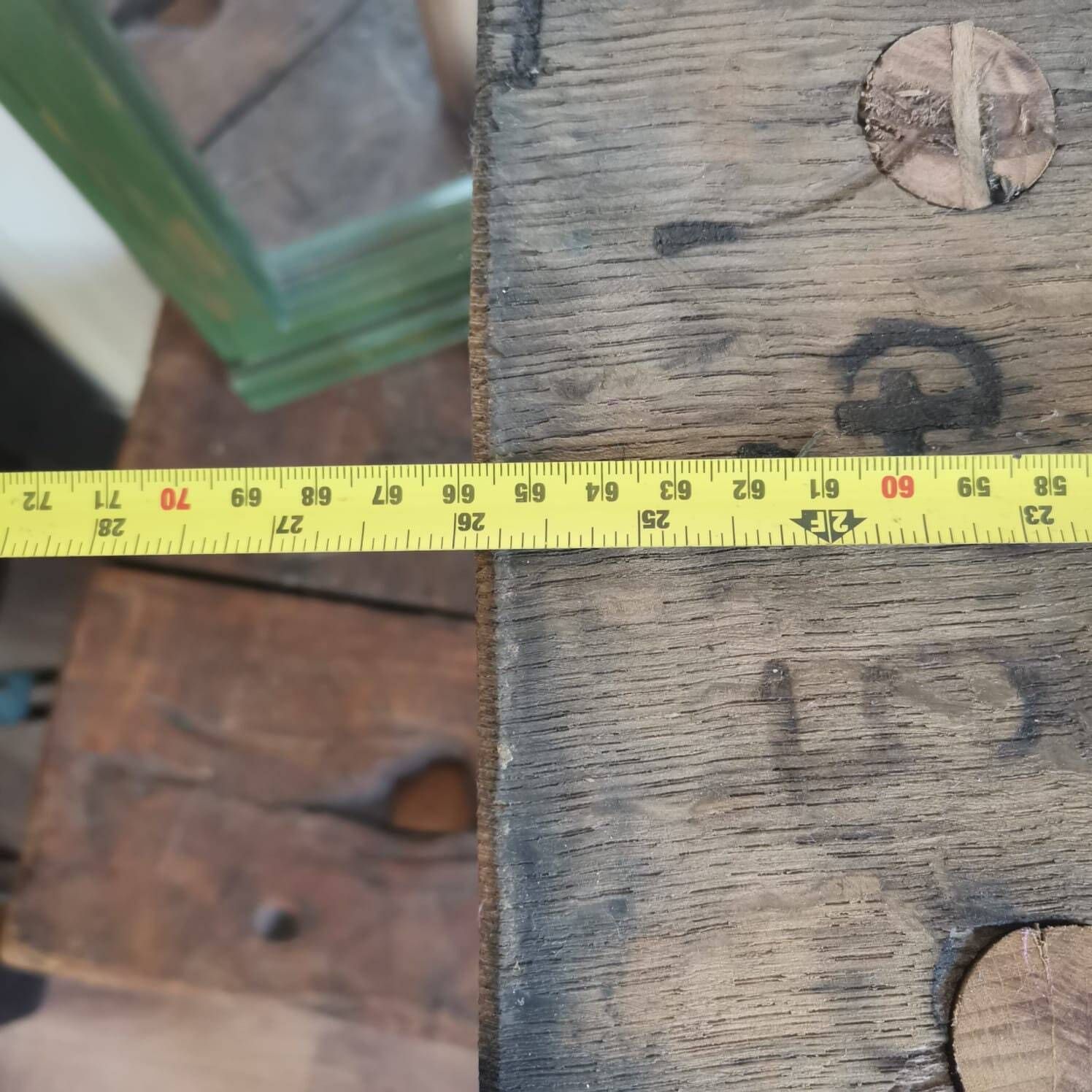 Vintage Rustic Antique Parlour Table – Handmade Hardwood Display Bench From Oak Barrel, Unique Farmhouse Charm & Timeless Craftsmanship photo vinterior