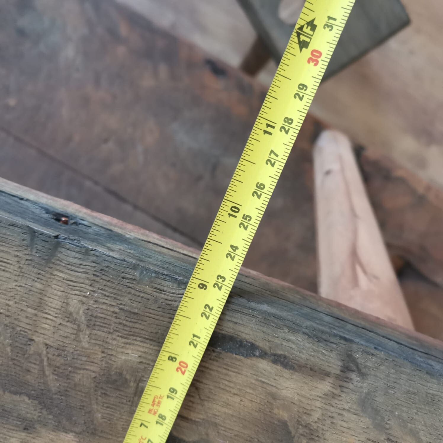 Vintage Rustic Antique Parlour Table – Handmade Hardwood Display Bench From Oak Barrel, Unique Farmhouse Charm & Timeless Craftsmanship photo vintage
