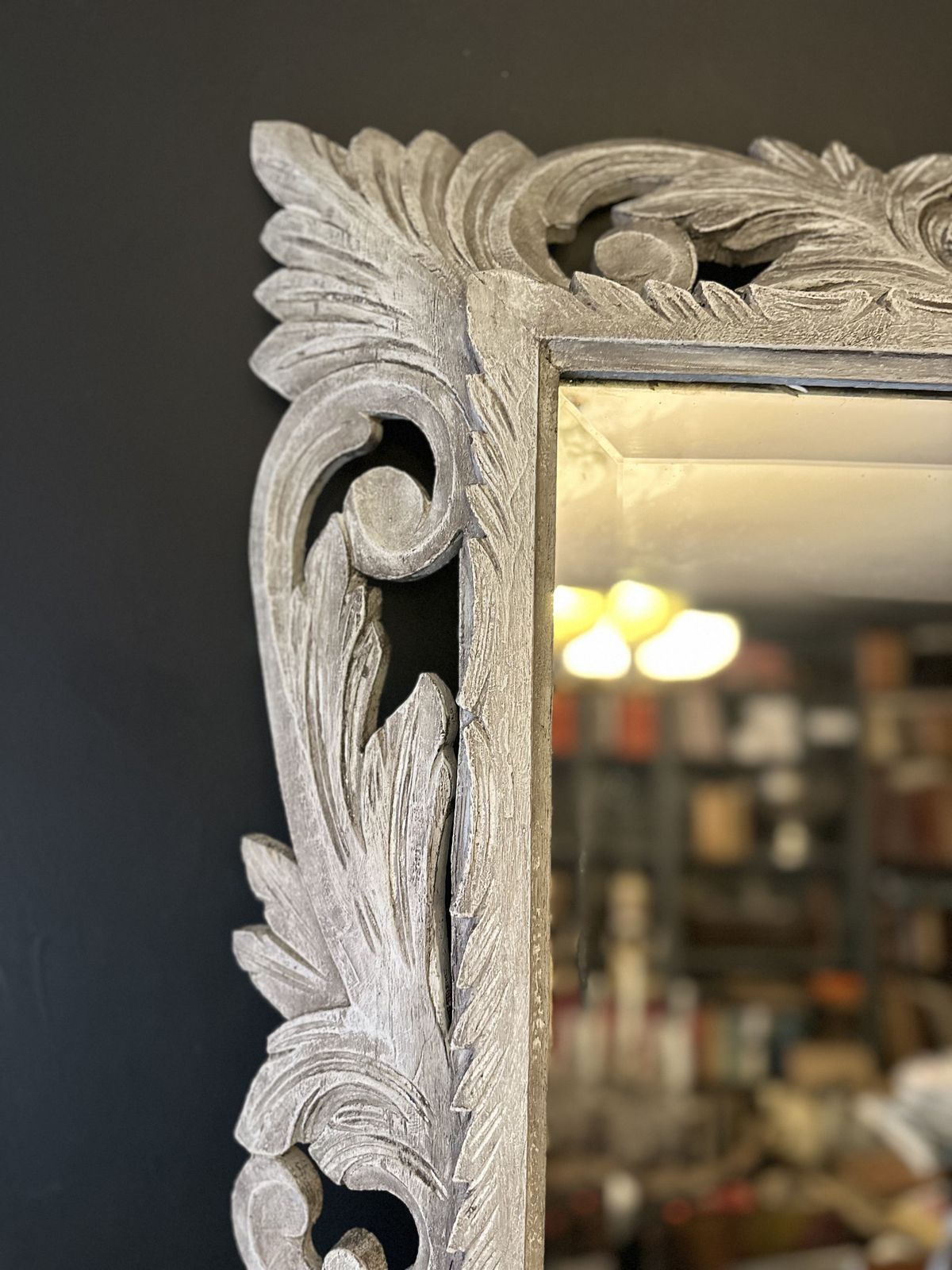 Imposing French Antique Overmantel Mirror – Henri II Oak Frame, 1870, Paris Find photo Home Decor
