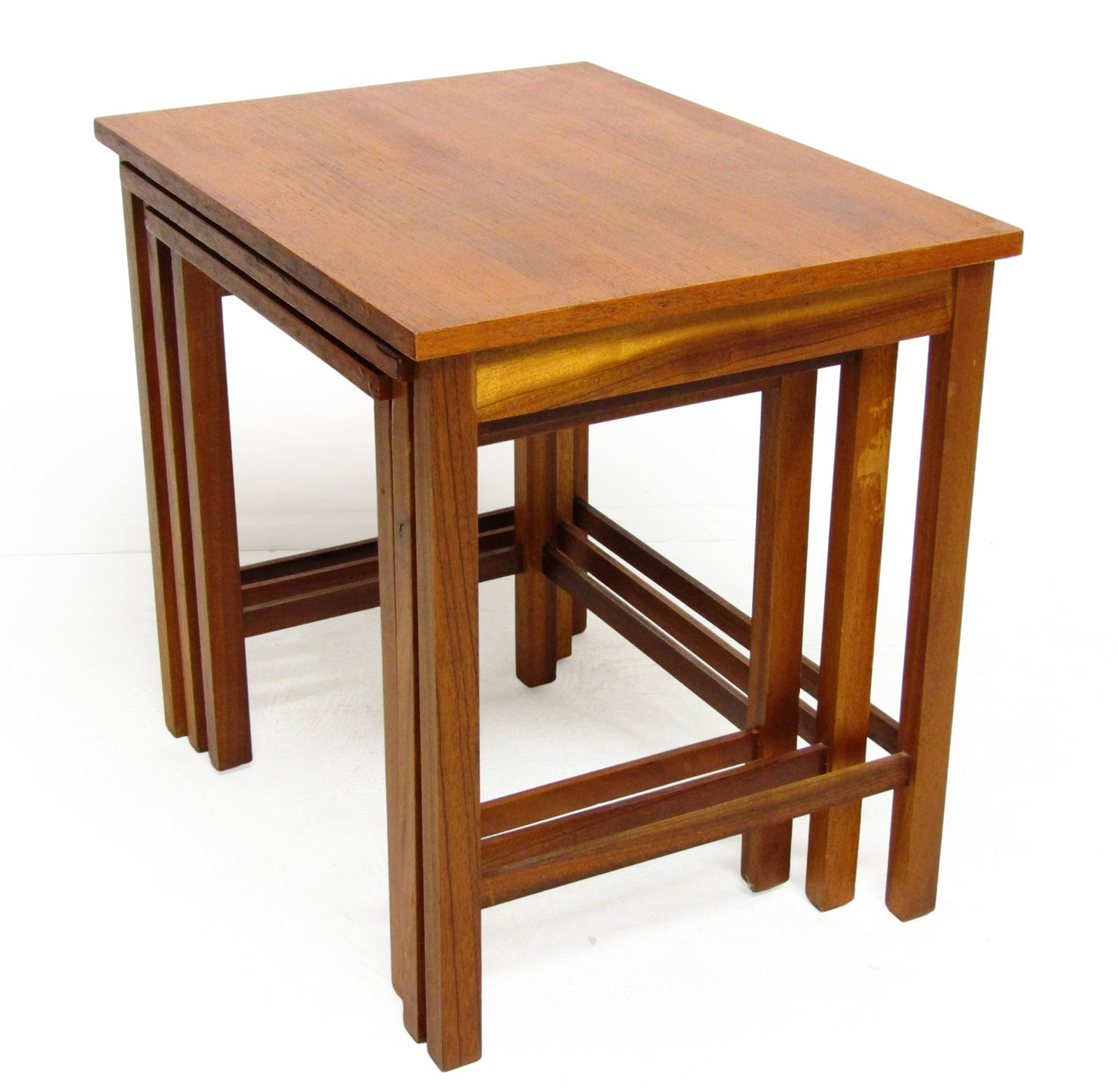 Set Of 3 1960s Teak Nesting Tables. Danish Style Of Peter Hvidt photo furniture