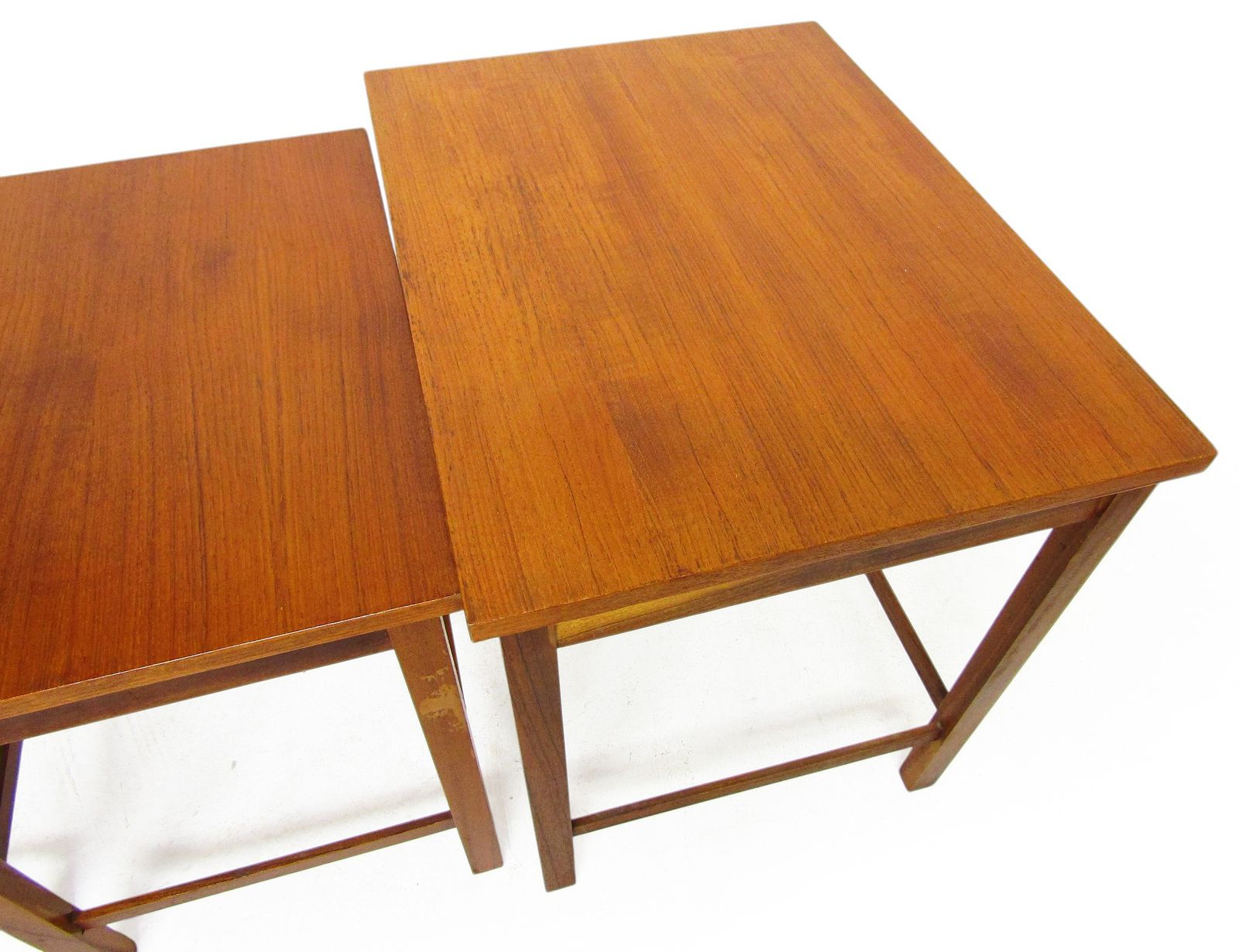 Set Of 3 1960s Teak Nesting Tables. Danish Style Of Peter Hvidt photo vintage