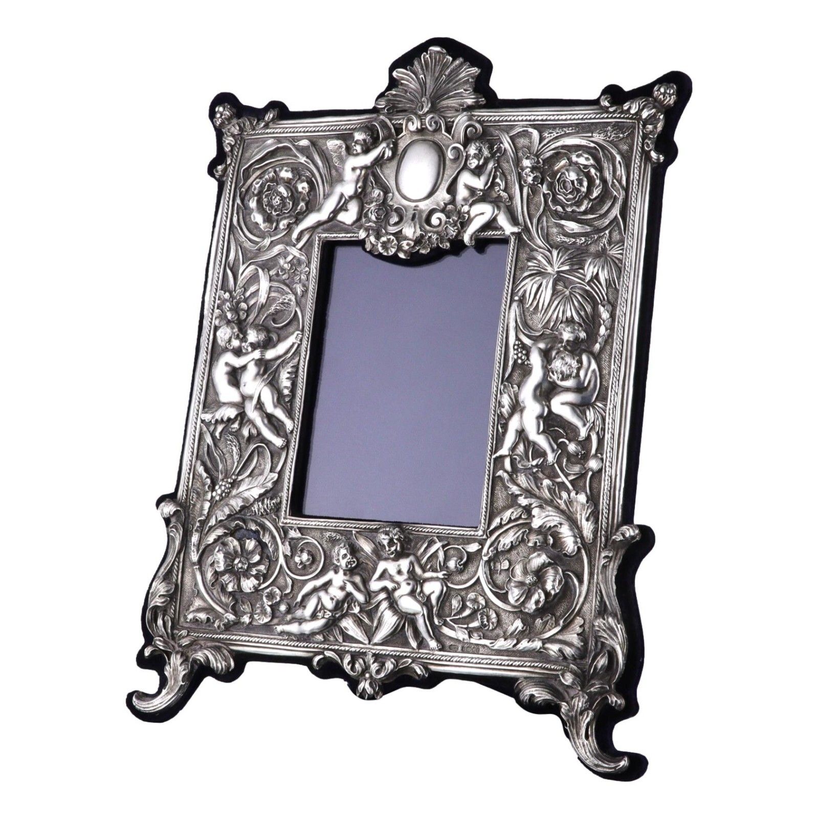 Vintage Britannia Silver Neil Lasher Cherubs & Flowers Photo Frame 1999