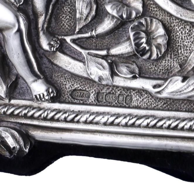 Vintage Britannia Silver Neil Lasher Cherubs & Flowers Photo Frame 1999 photo vintage