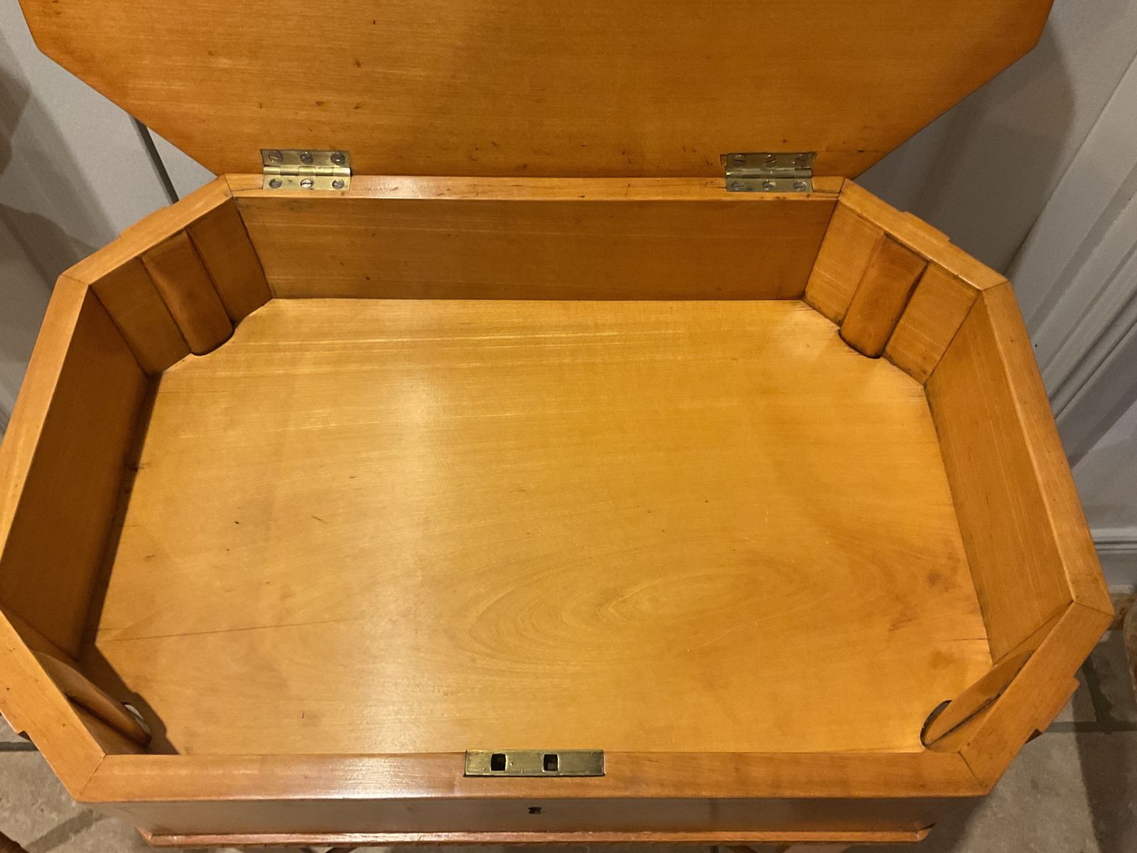 700.0 Pair Of Inlaid Satinwood Work Tables photo
