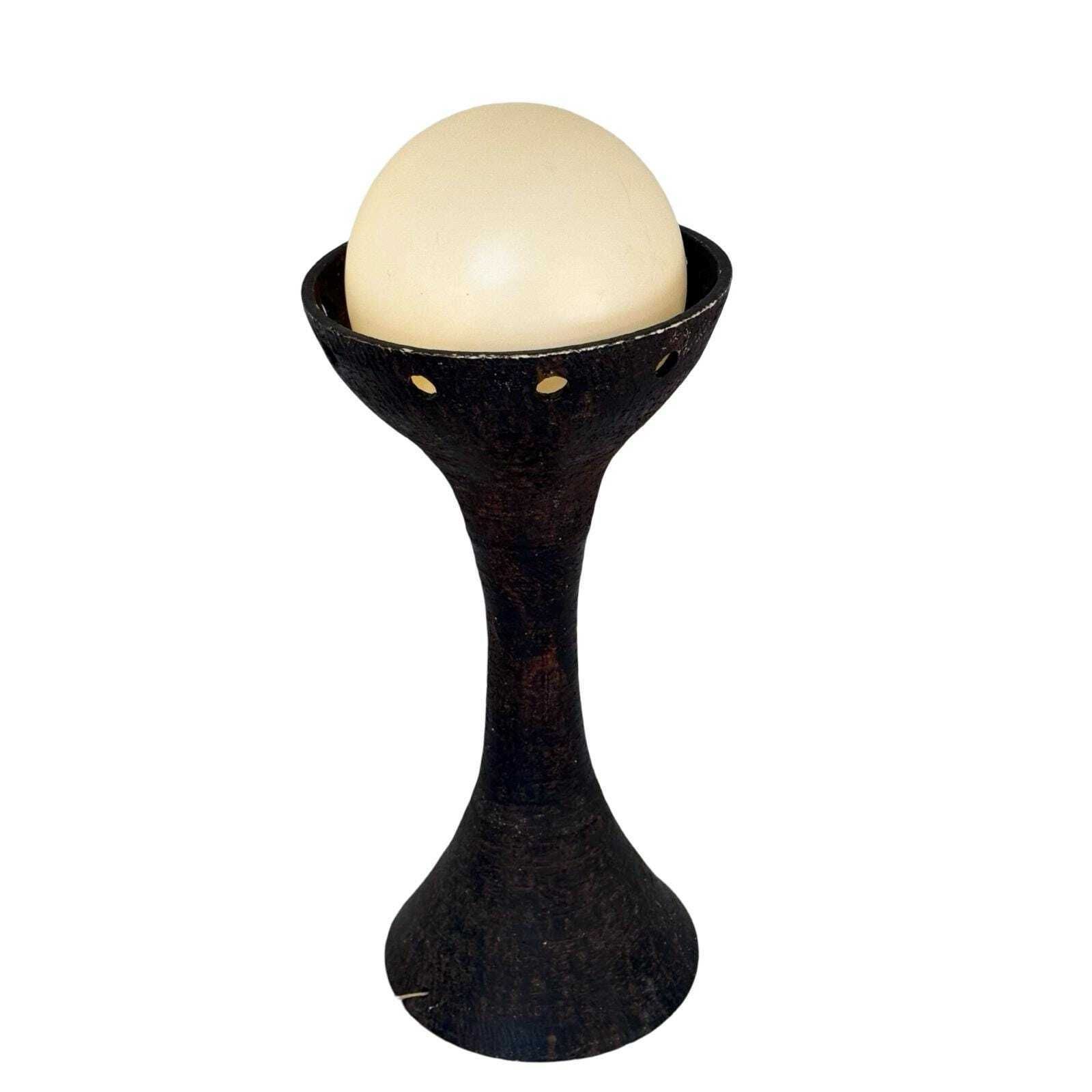 Ceramic Floor Lamp Mid Century Modern Doria Leuchten White Opaline Shade And Brown Ceramic Base Vintage 60s photo furniture