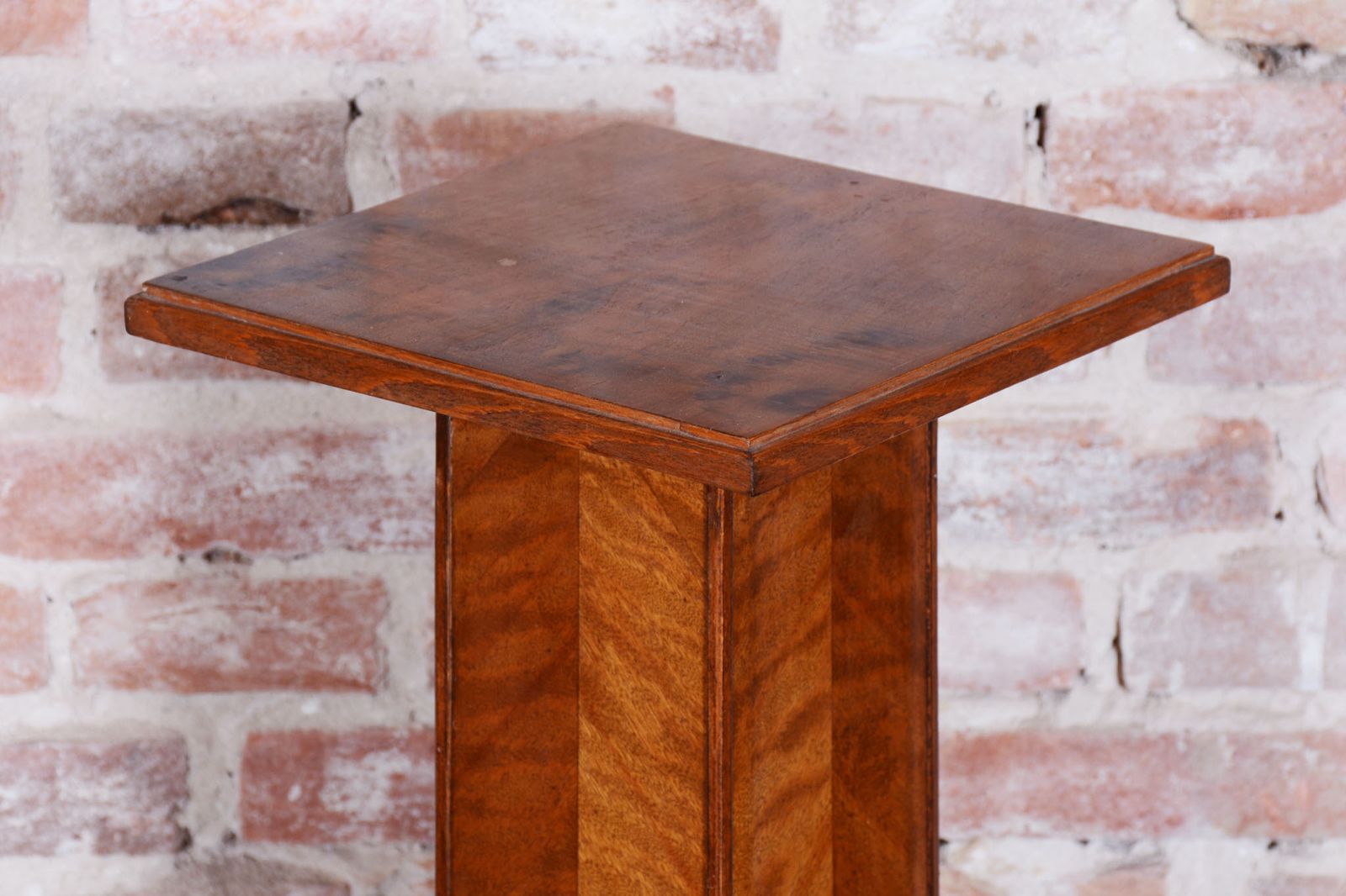 Restored Art Deco Pedestal, Spruce, Oak, Mahogany, Czech, 1920s photo buy