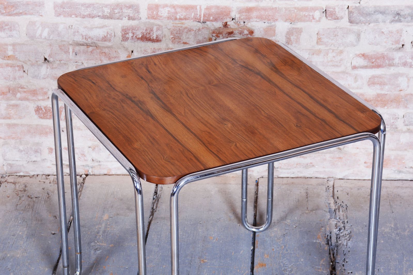 Restored Art Deco Dining Table, By M. Breuer For Thonet, Walnut, Germany, 1930s photo for sale