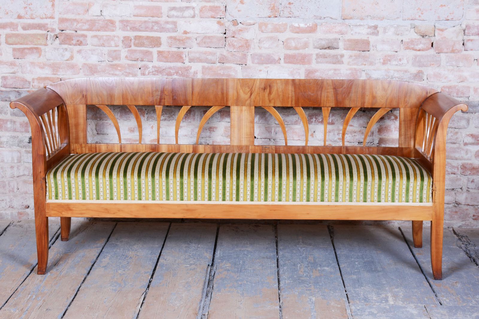 Restored Biedermeier Sofa, Cherry Wood, Spruce, Revived Polish, Austria, 1820s photo Furniture