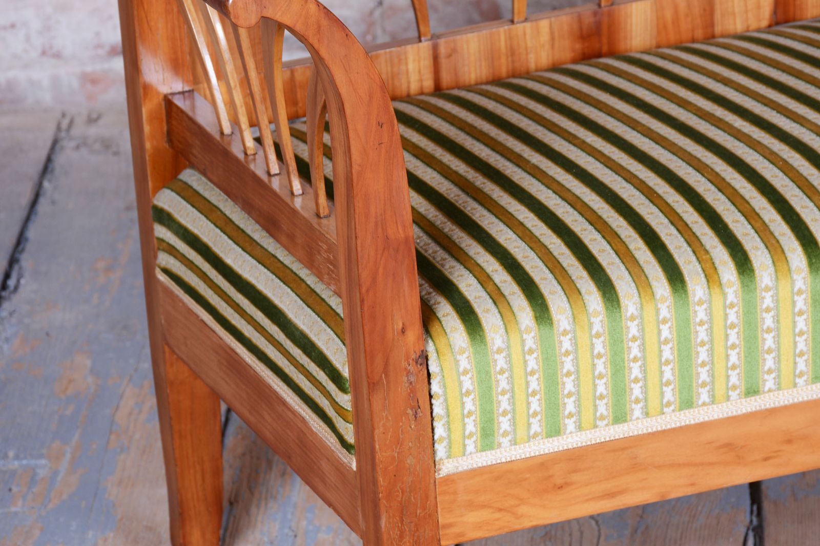 Restored Biedermeier Sofa, Cherry Wood, Spruce, Revived Polish, Austria, 1820s photo buy