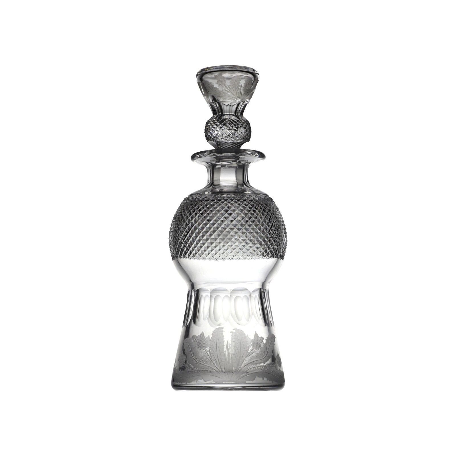 Edinburgh Crystal Thistle Cut Liqueur Decanter / Decanters 7 3/4" (2nd)